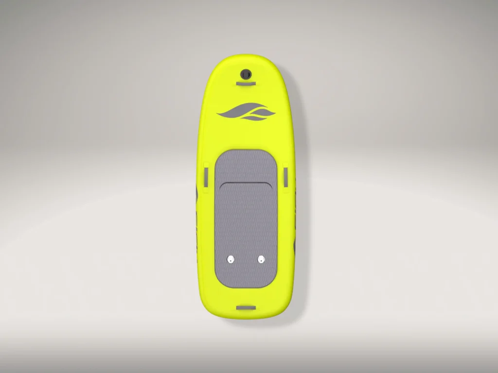 Opblaasbaar eFoil board met hoog drijfvermogen en maximale stabiliteit. Ideaal voor beginners, families en verhuur.