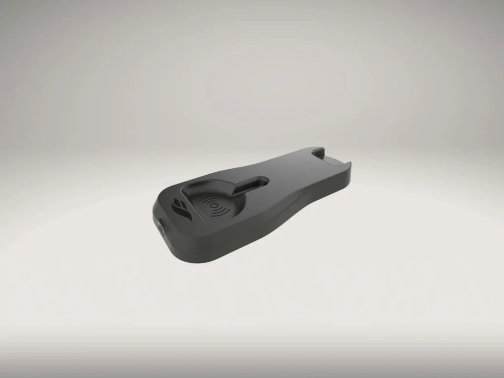 Wireless charger for your SiFly Remote. Safe charging without cables or connectors, even just after your eFoil session where the remote is still wet.