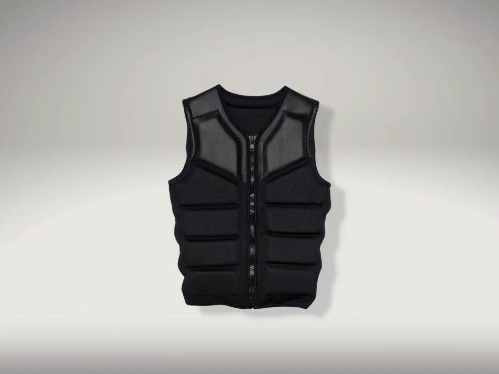 Lichtgewicht impact vest voor eFoilen, optimale bewegingsvrijheid & bescherming. Comfortabele neopreen pasvorm. Blijf veilig en in controle op het water.